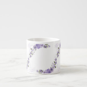 Paarse Floral Espresso Kop