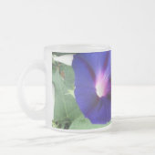 Paarse Floral Frosted Glass Mok (Links)