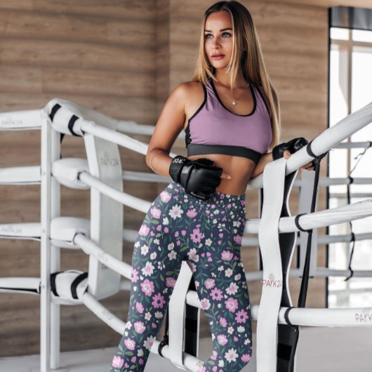 Paarse Floral Garden Patterned | LEGGINGS