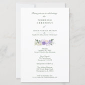 Paarse Floral Garland Romantic Foto bruiloft (Achterkant)