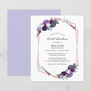 Paarse Floral Geometric Bridal Luncheon