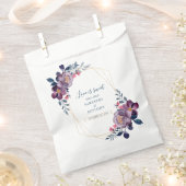 Paarse Floral Geometric Weddenschap Bedankt Bedankzakje (Geknipt)