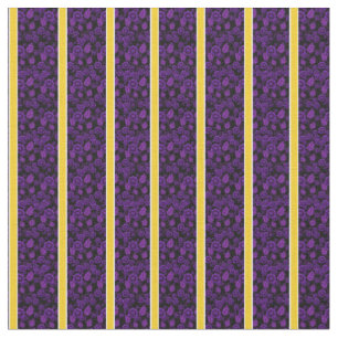 Paarse floral-gold/white stripe -black/choice kleu stof