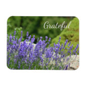 Paarse Floral Gratitude Magneet (Horizontaal)