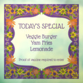  Paarse Floral-grens Raamsticker (Vel 3)