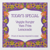  Paarse Floral-grens Raamsticker (Vel)