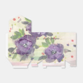Paarse Floral Guest Favor Box Bedankdoosjes (Uitgevouwen)