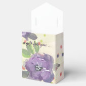 Paarse Floral Guest Favor Box Bedankdoosjes (Geopend)