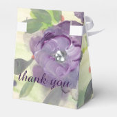 Paarse Floral Guest Favor Box Bedankdoosjes (Achterkant)