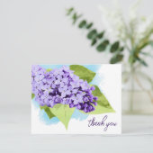 Paarse Floral Hartelijk dank Bedankkaart (Staand voorkant)