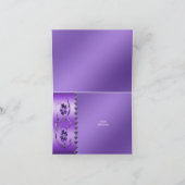 Paarse Floral Hartelijk dank Bedankkaart (Binnen)