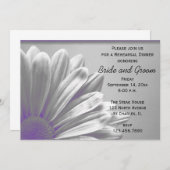 Paarse Floral Hoogtepunten Weddenschap Kaart (Voorkant / Achterkant)