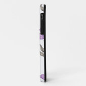 Paarse Floral iPhone Case (Achterkant/links)