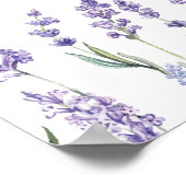 Paarse Floral, lavender Wedding Poster (Hoek)