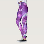 Paarse Floral Leggings (Links)