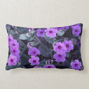 Paarse Floral Lumbar Pillow Kussen