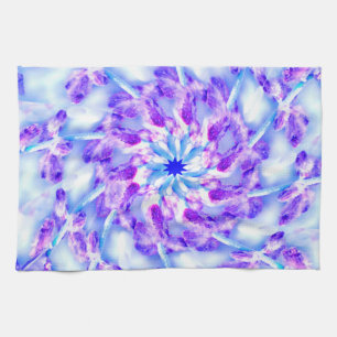 Paarse Floral Mandala Theedoek