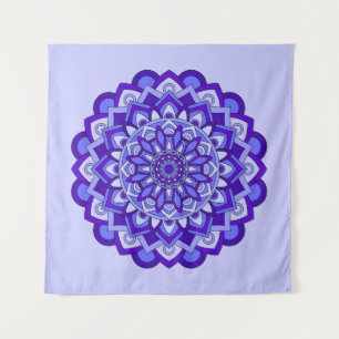 Paarse Floral Mandala Wandkleed