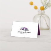 Paarse Floral Modern Elegant Wedding (Achterkant)