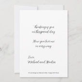 Paarse Floral Moederdag platte Kaart (Achterkant)