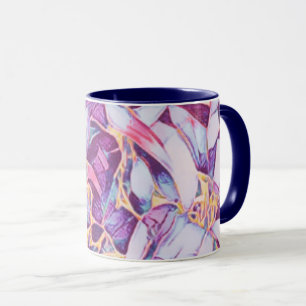 Paarse Floral Mok
