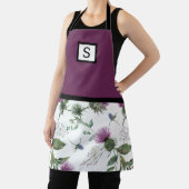 Paarse Floral Monogram Schort (Insitu)