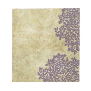 Paarse Floral Notitieblok