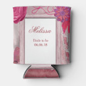 Paarse Floral Personalize Wedding Blikjeskoeler (Voorkant)