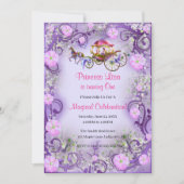 Paarse Floral Princess Fairy Tail 1e verjaardag Kaart (Voorkant)