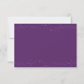 Paarse Floral Script Quinceanera sparen de datum Save The Date (Achterkant)