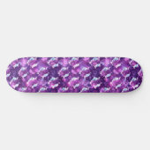 Paarse Floral Skateboard (Horizontaal)