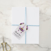 Paarse Floral Unicorn Princess Dank u Cadeaulabel (Met Touw)