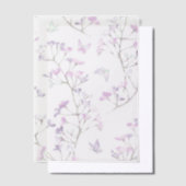 Paarse Floral Vellum Uitnodigingen (Offset)