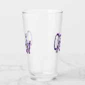 Paarse Floral Violet naam, Glas (Links)