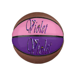Paarse Floral Violet naam, Kinder basketbal