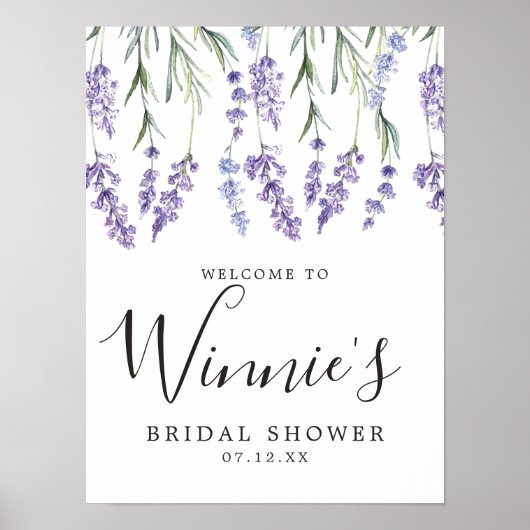 Paarse Floral, Vrijgezellenfeest Lavender Poster (Voorkant)