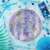 Paarse Floral Waterverf Bord (Feest)