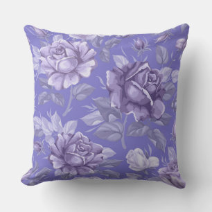 Paarse Floral Waterverf Designer Pillow Kussen