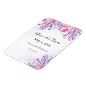 Paarse Floral Waterverf Magneet (Linkerzijde)