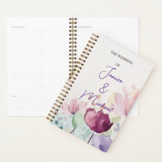 Paarse Floral Wedding Gift Planner