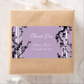 Paarse Floral Wedding Labels (Insitu)