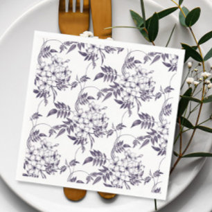  Paarse Floral Wedding Servet
