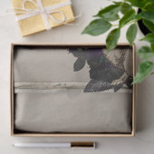 Paarse Floral White Rabbit Alice in Wonderland Tissuepapier (Geschenk)