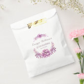 Paarse Floral Wreath Quinceanera Favor Bags Bedankzakje (Gezegeld)