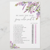 Paarse Floral zei dat ze zei dat Vrijgezellenfeest (Voorkant)