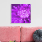 Paarse florale chrysanthemum canvaskunst canvas afdruk (Insitu (Woonkamer))