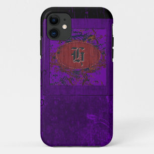 Paarse  florale en monogram H iPhone 11 Hoesje