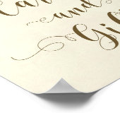 paarse florale ivoortrouwfeestkaarten en geschenke poster (Hoek)