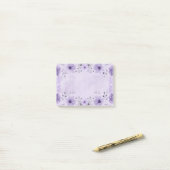 Paarse florale post-it noten post-it® notes (Op bureau)