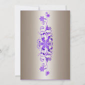 PAARSE FLOURISH-VERLOVING-INVITATIE KAART (Achterkant)